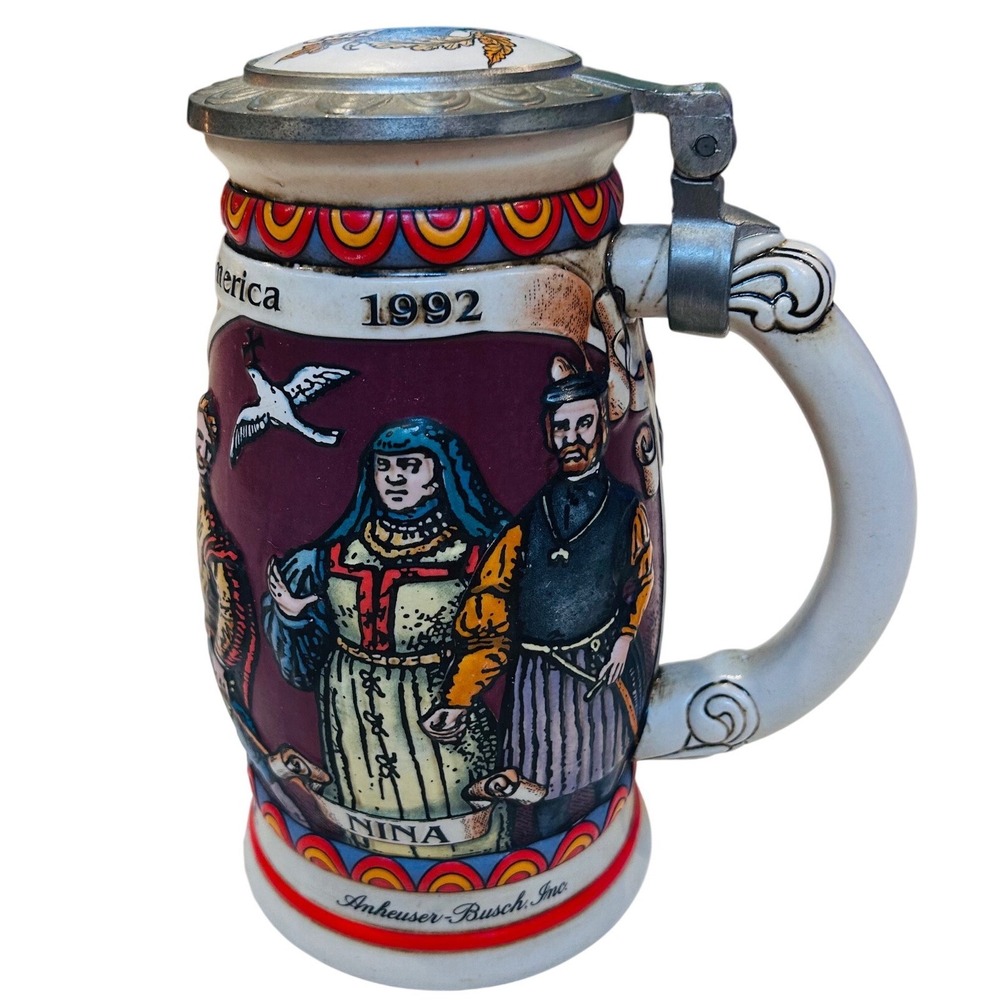 Budweiser 1992 Discovery of America Series Nina Lidded Stein Limited Edition